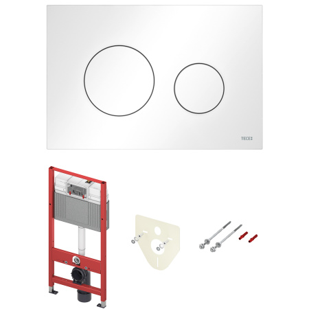 Инсталляция TECEbase (панель-TECEloop белая)  /модуль, комплект крепежа, панель смыва,  изоляционная пластина/